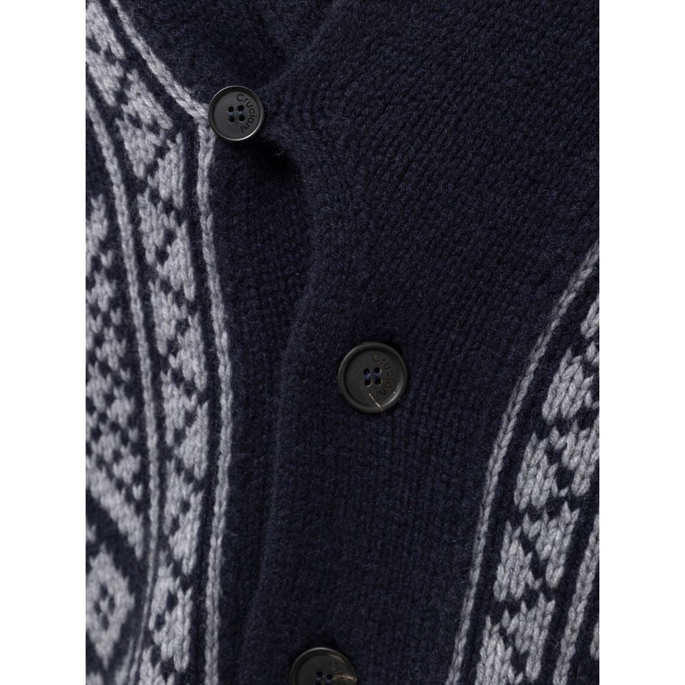 Cardigan in cashmere bicolore Cruciani