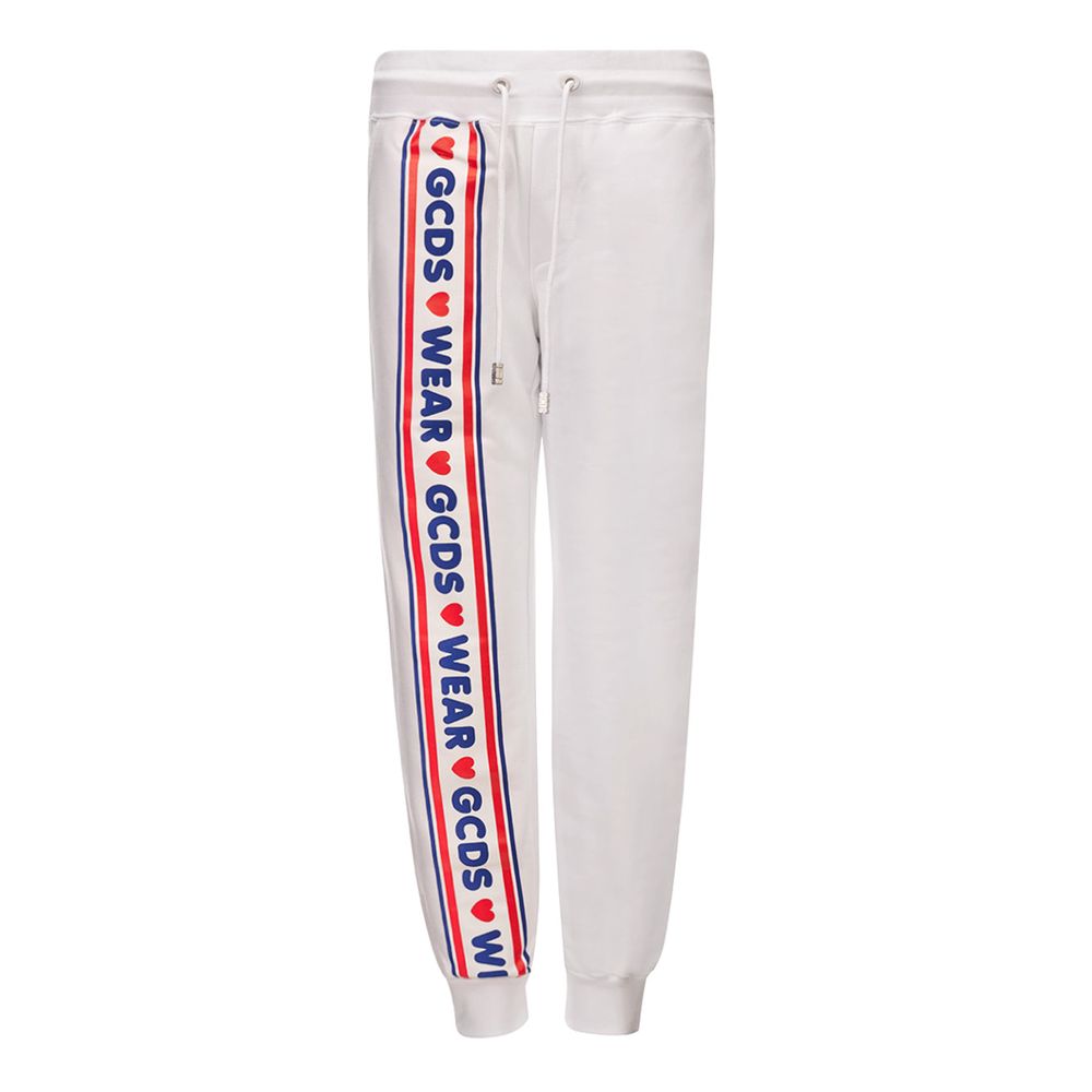 Pantalon de jogging en coton blanc GCDS (pantalon de sport)