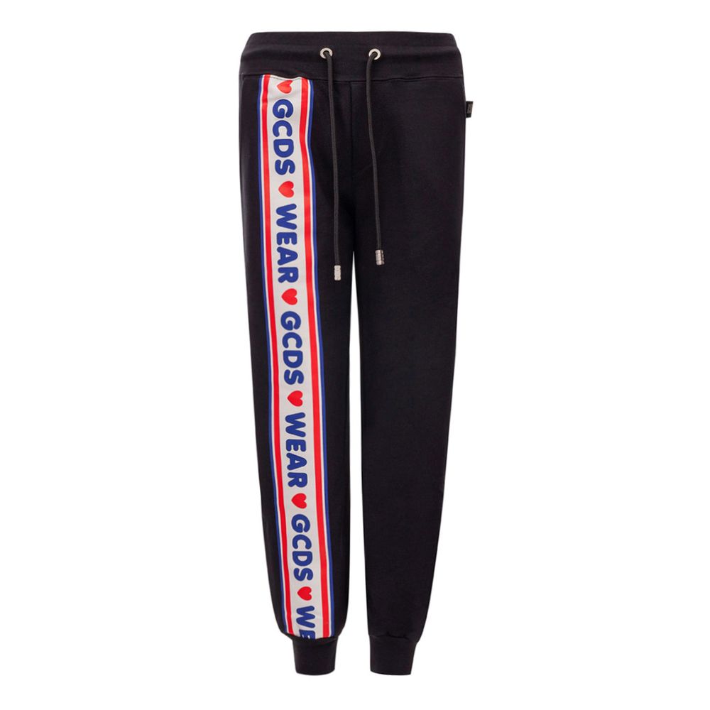 Pantalon de jogging en coton noir GCDS (pantalon de sport)