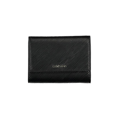 Portafoglio da donna Calvin Klein in poliuretano nero