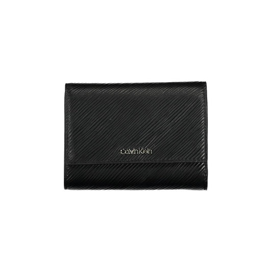 Portafoglio da donna Calvin Klein in poliuretano nero