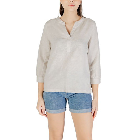 Camicetta in lino beige Street One