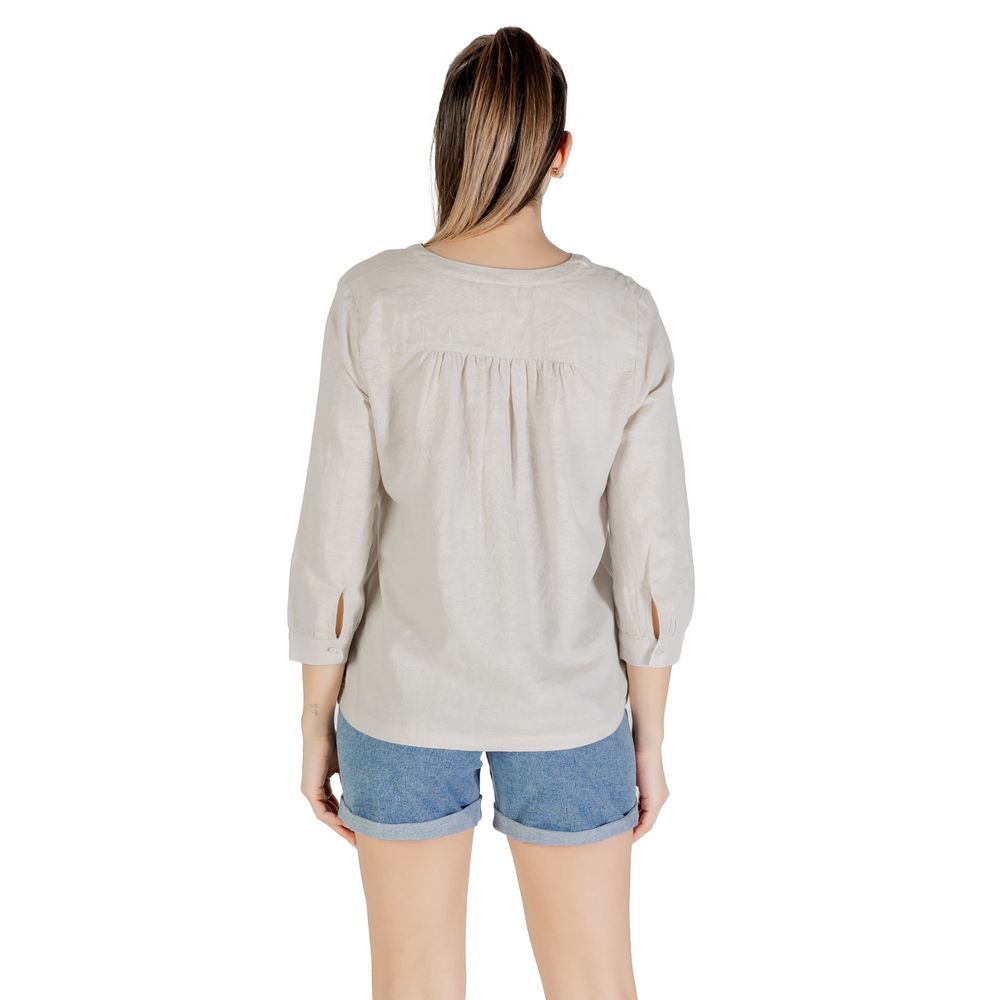 Camicetta in lino beige Street One