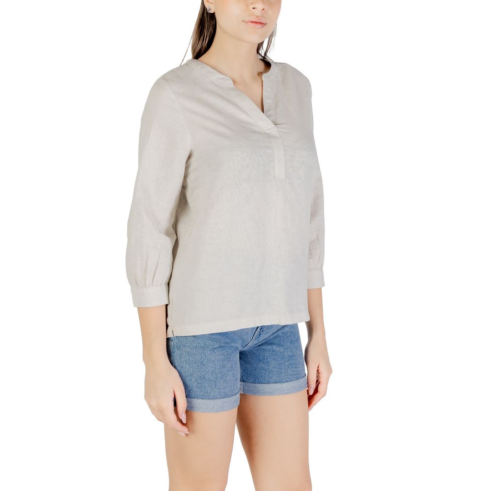Camicetta in lino beige Street One