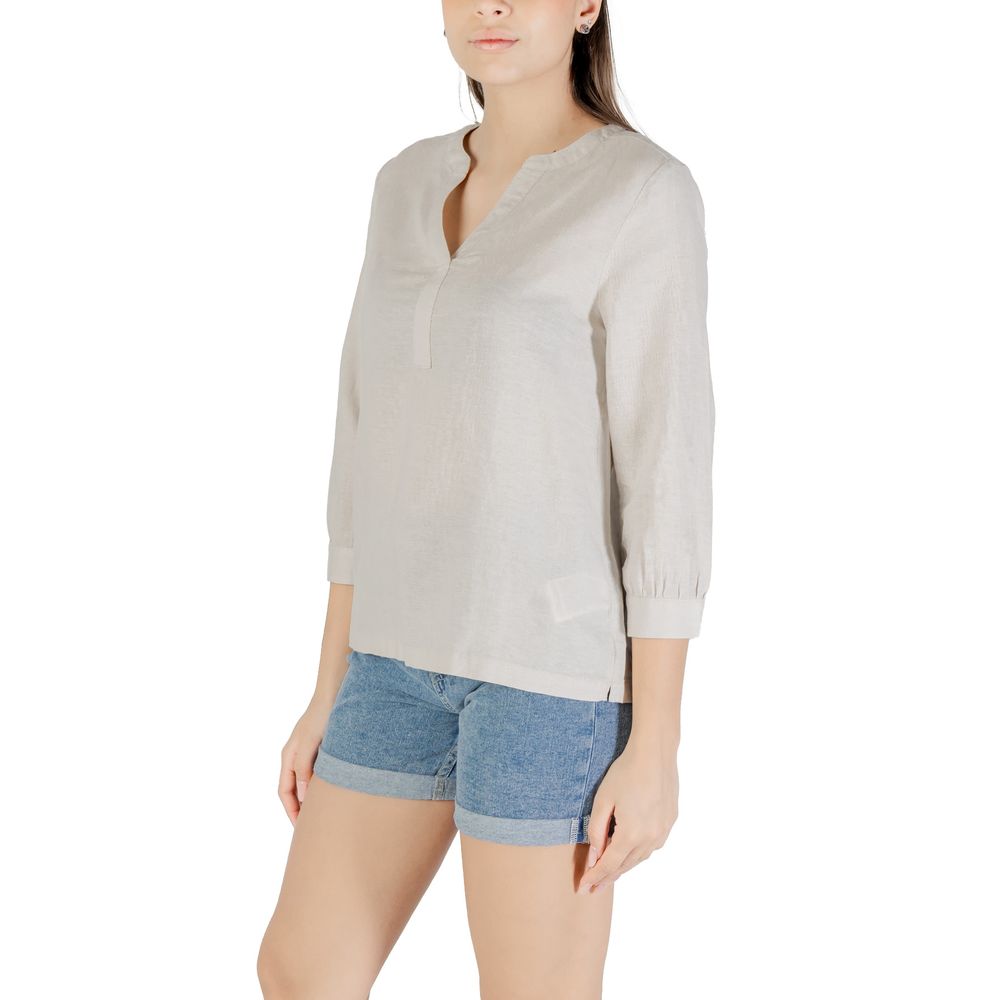 Camicetta in lino beige Street One