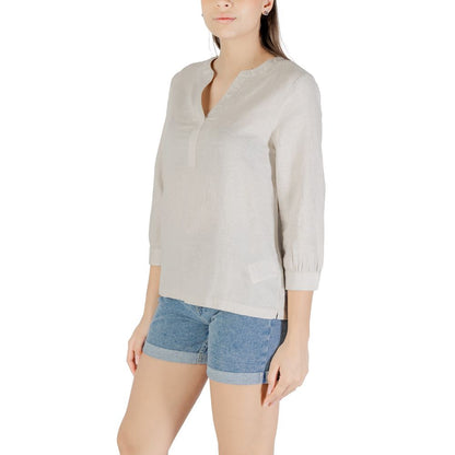Camicetta in lino beige Street One