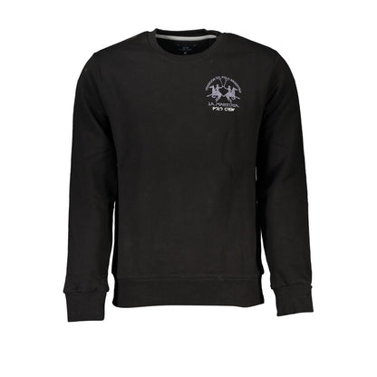 Pull en coton noir La Martina pour homme