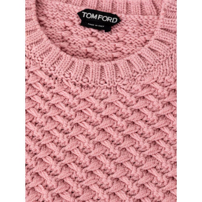 Sweat-shirt en laine rose Tom Ford