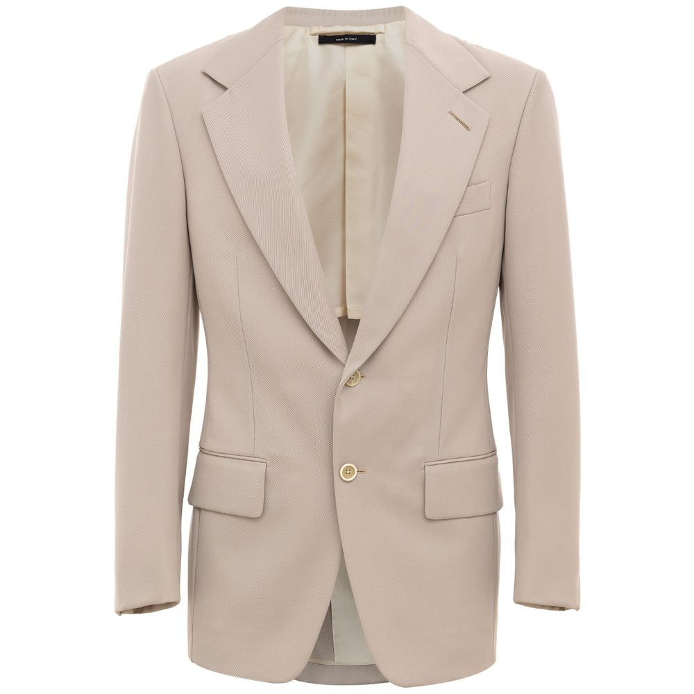 Blazer in lana beige Tom Ford