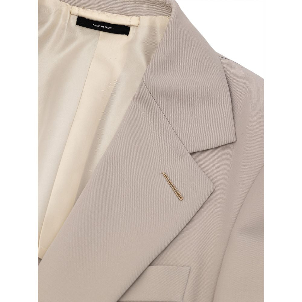 Blazer in lana beige Tom Ford