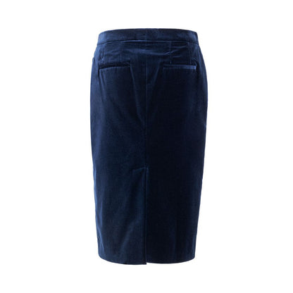 Gonna midi in cotone blu Tom Ford