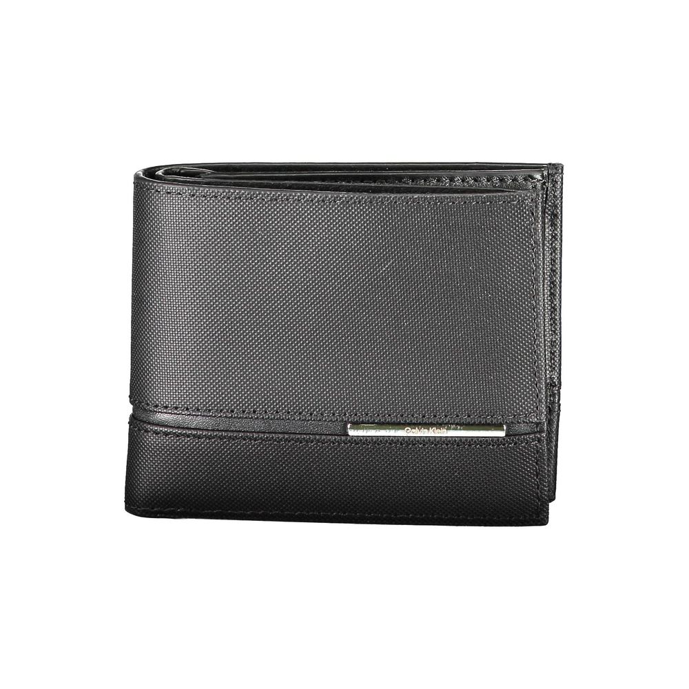 Portafoglio da uomo in pelle Calvin Klein Nero