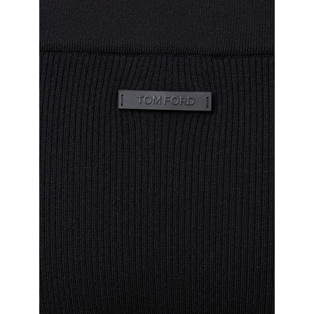 Jupe midi en cachemire noir Tom Ford
