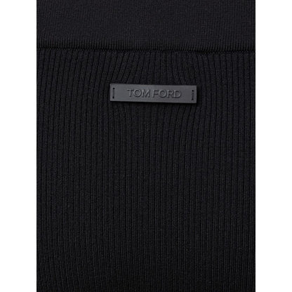 Jupe midi en cachemire noir Tom Ford