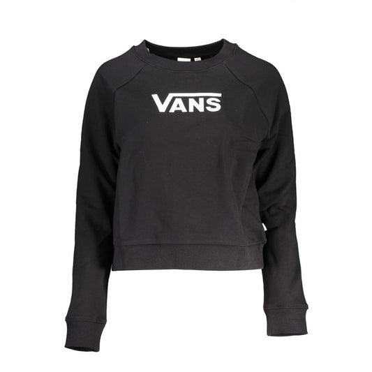 Felpa da donna in cotone nero Vans