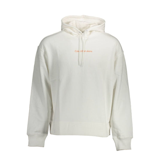 Felpa da uomo in cotone bianco Calvin Klein