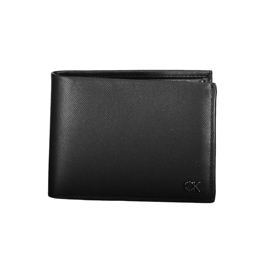 Portafoglio da uomo in pelle nera Calvin Klein