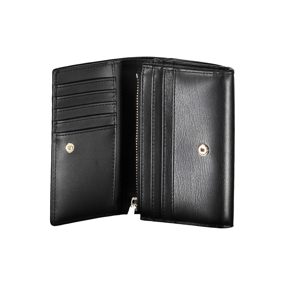 Portefeuille Tommy Hilfiger pour femme en polyuréthane noir