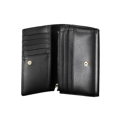 Portefeuille Tommy Hilfiger pour femme en polyuréthane noir