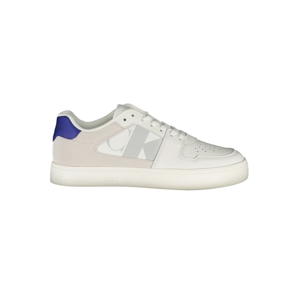 Baskets Calvin Klein blanches en polyuréthane pour homme