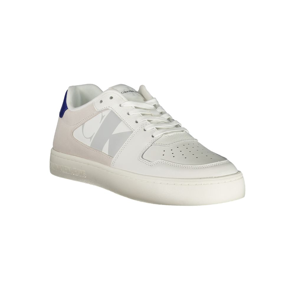 Baskets Calvin Klein blanches en polyuréthane pour homme