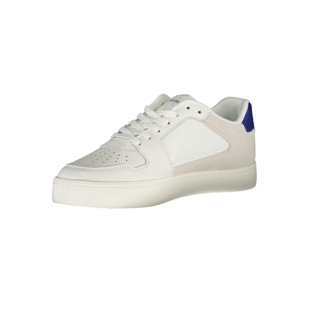 Baskets Calvin Klein blanches en polyuréthane pour homme
