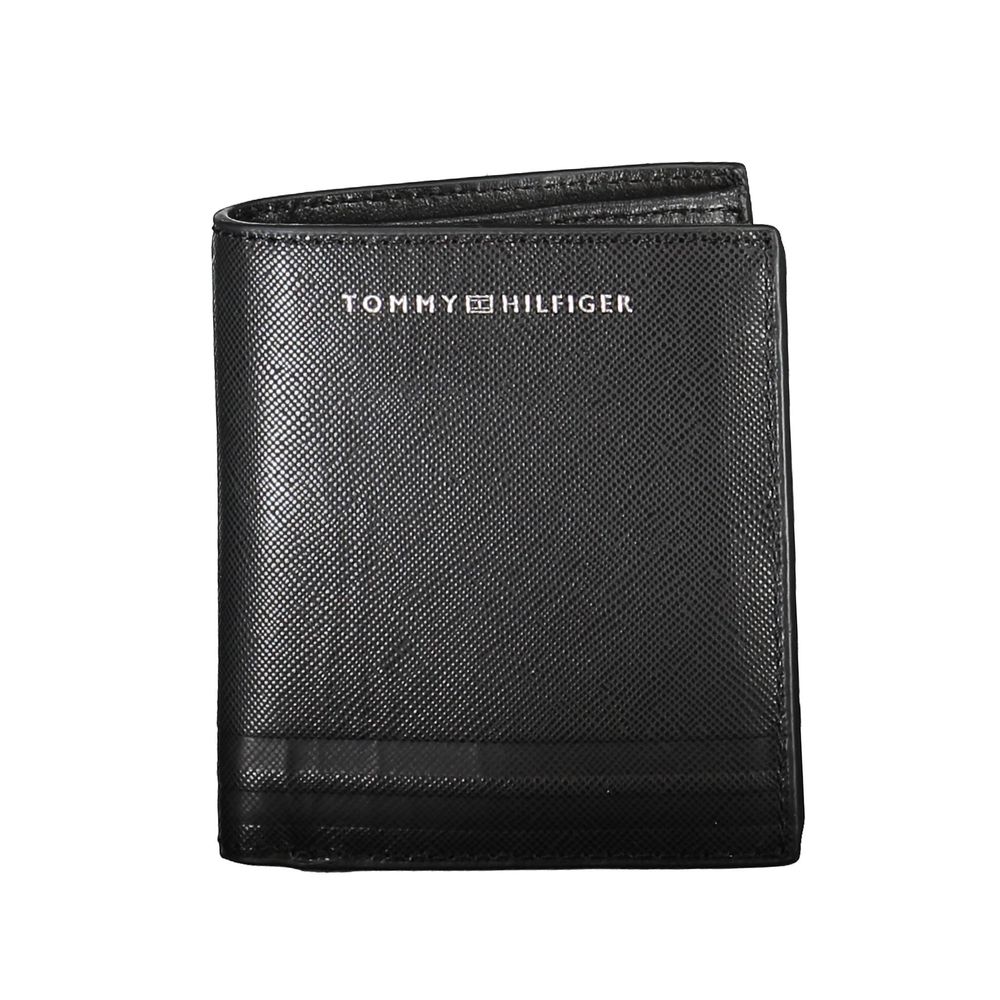 Portefeuille homme Tommy Hilfiger en cuir noir