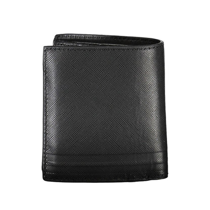 Portafoglio da uomo in pelle nera Tommy Hilfiger