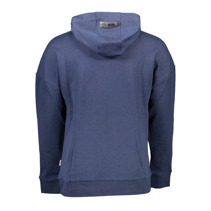 Felpa con cappuccio da uomo in cotone blu Plein Sport