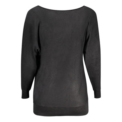 Maglione da donna in viscosa nera Guss Jeans