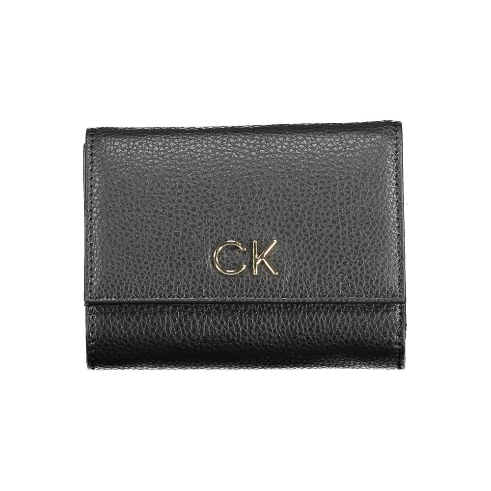 Portafoglio da donna Calvin Klein in poliuretano nero