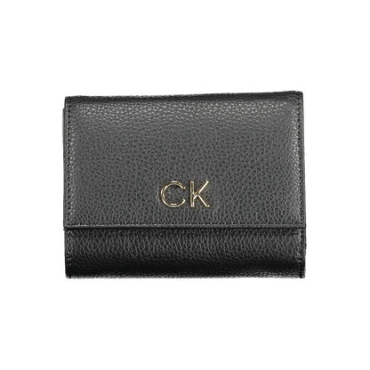 Portafoglio da donna Calvin Klein in poliuretano nero
