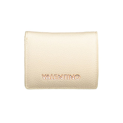 Portafoglio da donna in poliuretano beige Mario Valentino