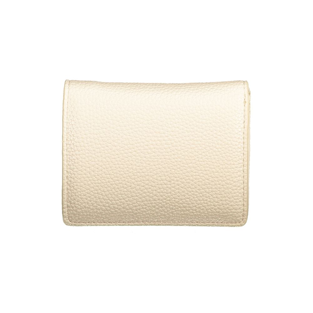 Portafoglio da donna in poliuretano beige Mario Valentino