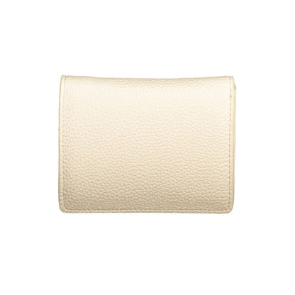 Portafoglio da donna in poliuretano beige Mario Valentino
