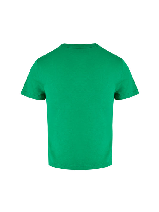 T-shirt Gucci in cotone verde con logo