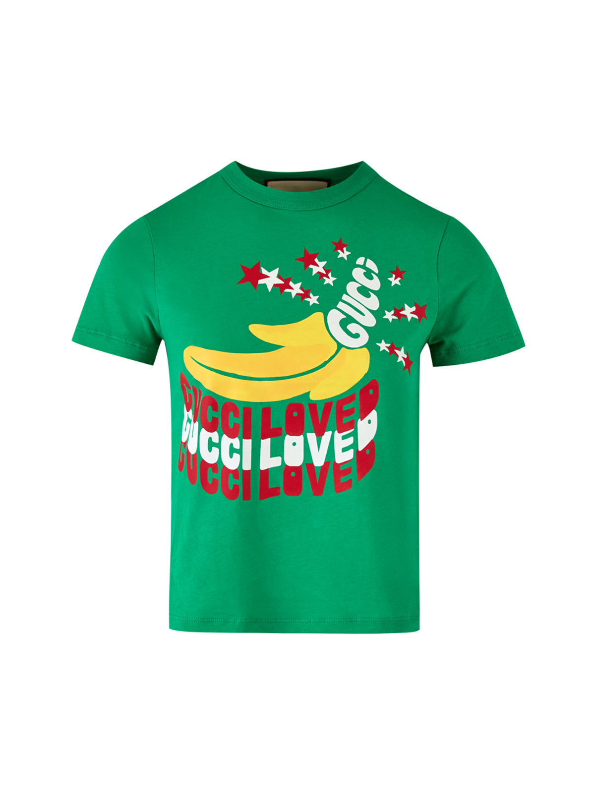 T-shirt Gucci in cotone verde con logo