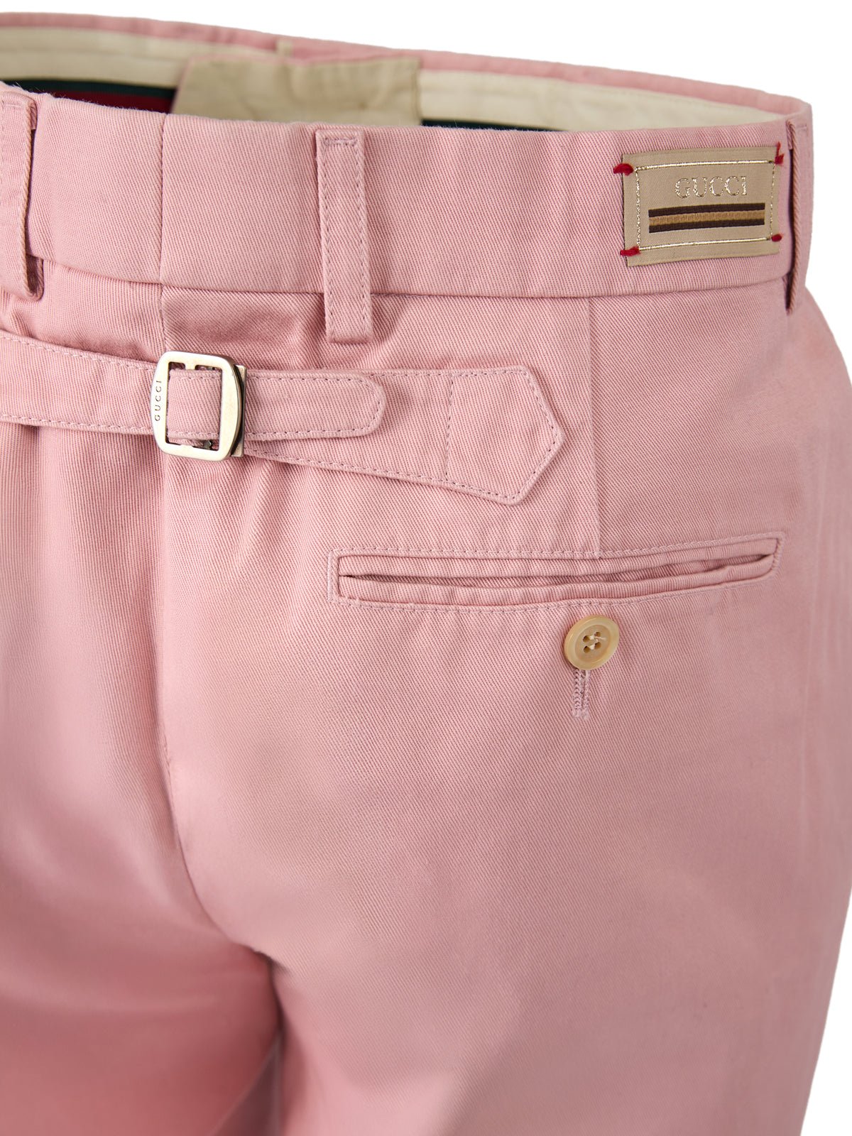 Pantalon Gucci en coton rose clair