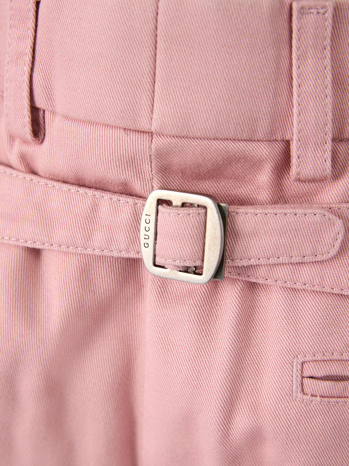 Pantalon Gucci en coton rose clair