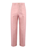 Pantaloni Gucci in cotone rosa chiaro