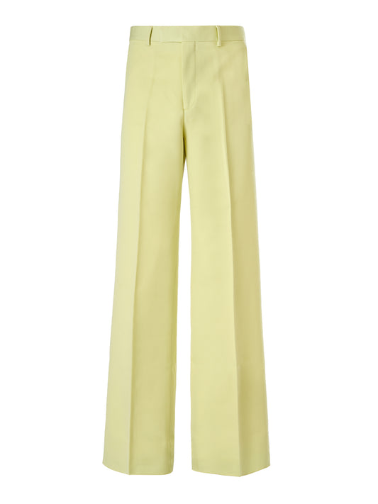 Pantaloni Gucci in poliestere giallo lime
