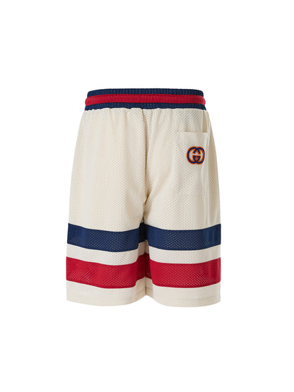 Short Gucci crème en polyester avec logo