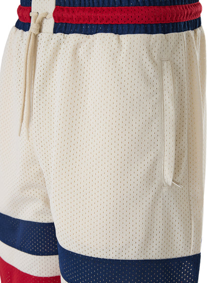 Short Gucci crème en polyester avec logo