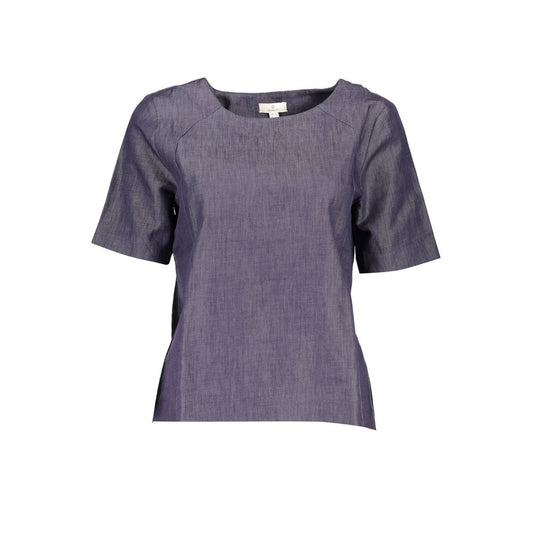 Maglietta da donna in cotone blu Gant