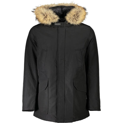 Giacca da uomo in cotone nero Woolrich