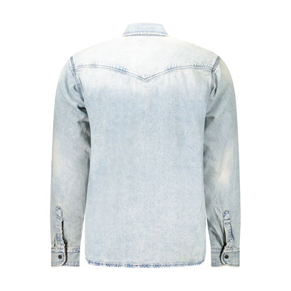 Hugo Boss Blue Cotton Shirt
