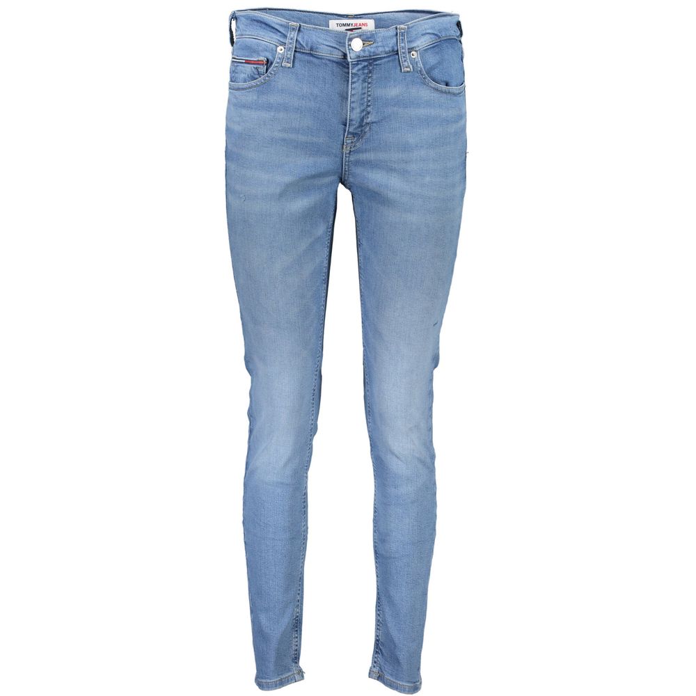 Jean skinny en coton Tommy Hilfiger Azzurro pour femme