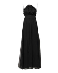 Abito lungo senza maniche in tulle nero con perle di Marciano by Guess