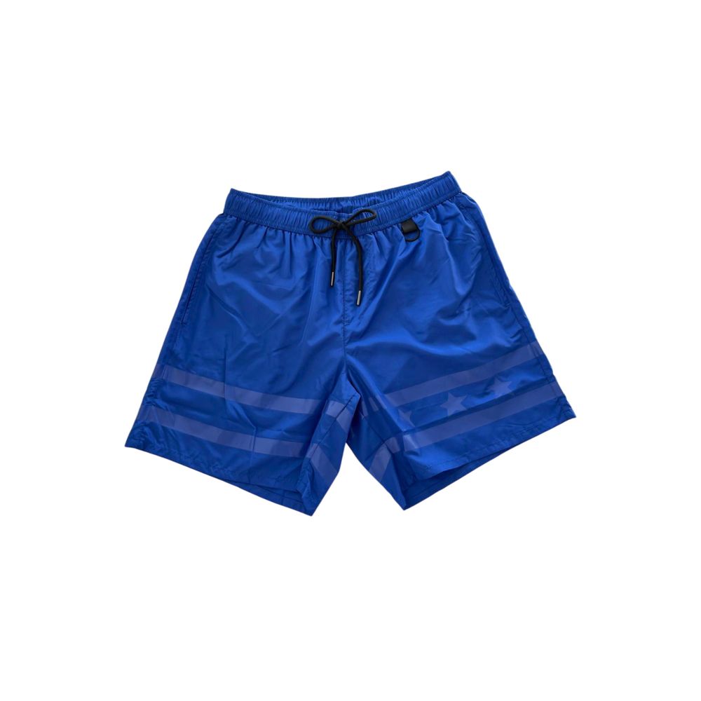 Pantaloncini da bagno da uomo in poliestere blu Iceberg