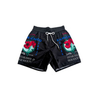 Pantaloncini da bagno da uomo in poliestere nero Iceberg